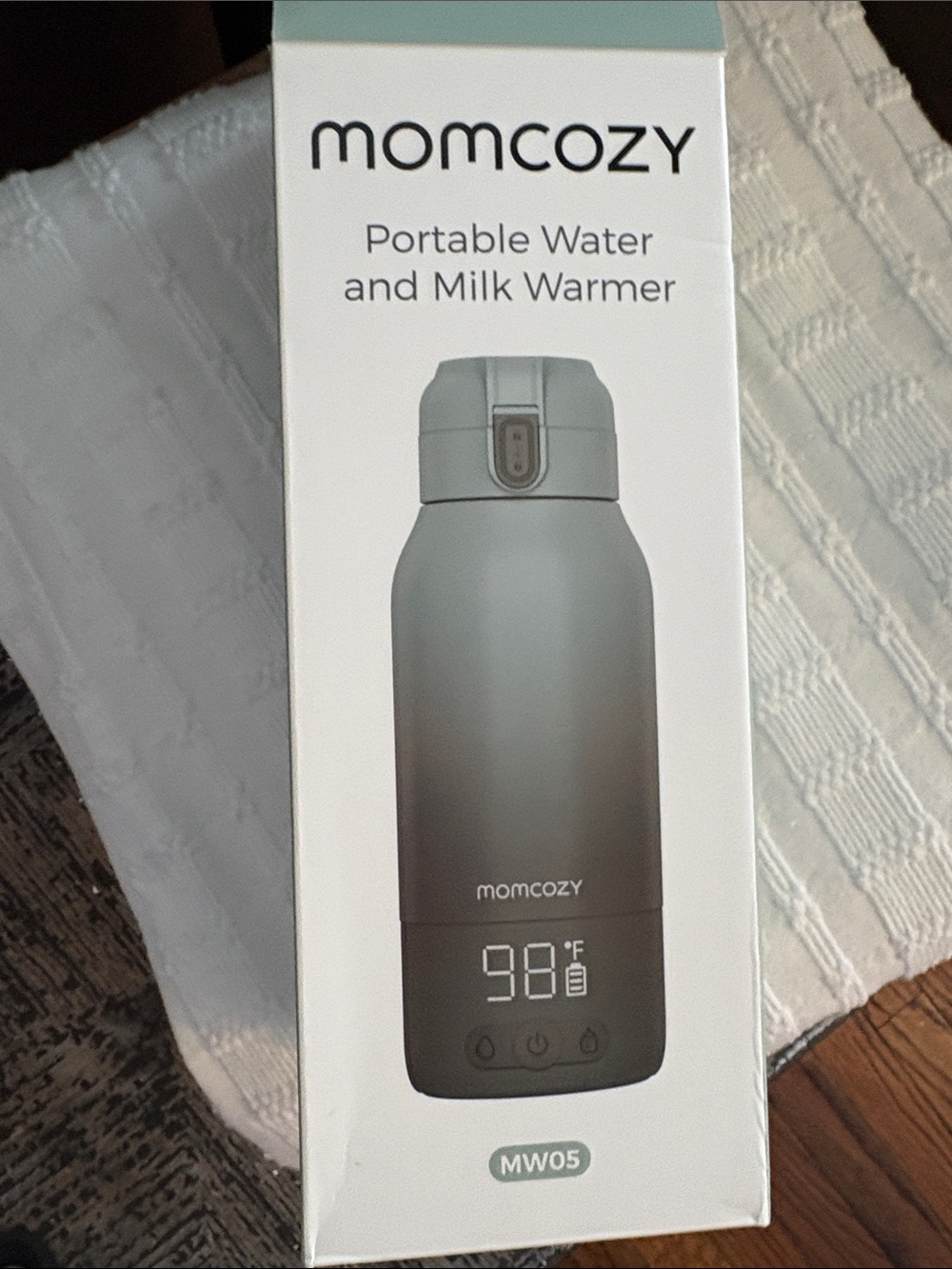 MOMCOZY Gray Portable Water & Milk Warmer Bottle MW05